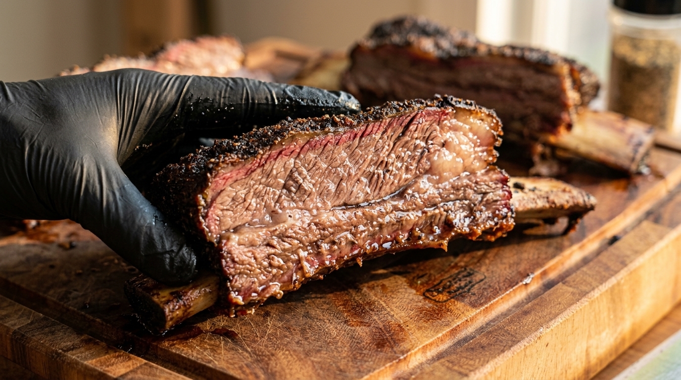 Oven-Smoked Slow-Roasted Beef Ribs with Homemade BBQ Sauce