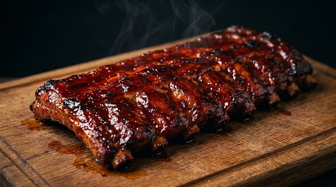 Honey BBQ Glazed Oven-Baked Pork Ribs