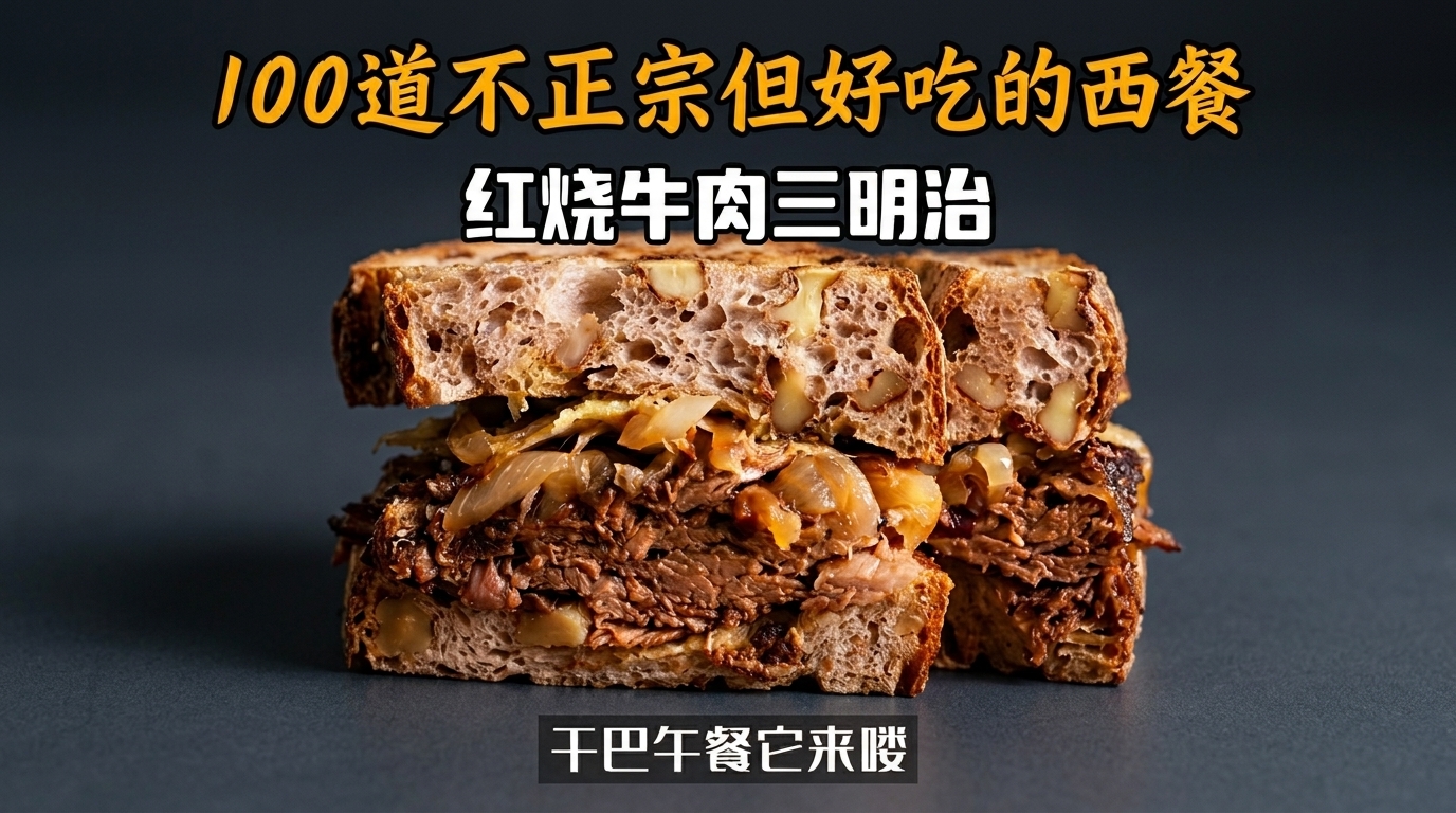 Chinese Braised Beef Sandwich on Rustic Bread