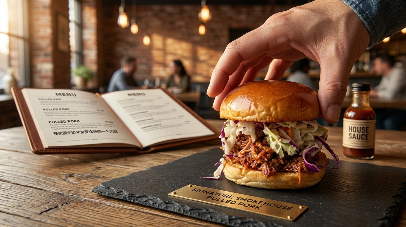 Classic American Slow-Roasted Pulled Pork Burger