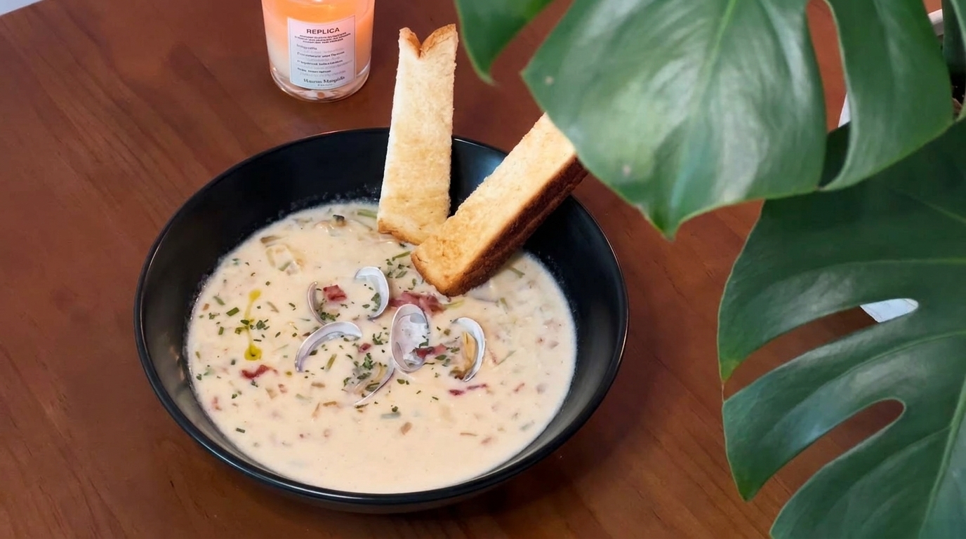 Classic Creamy Clam Chowder from Scratch