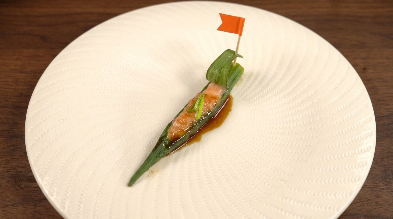 Whimsical Stuffed Okra Shrimp Boats