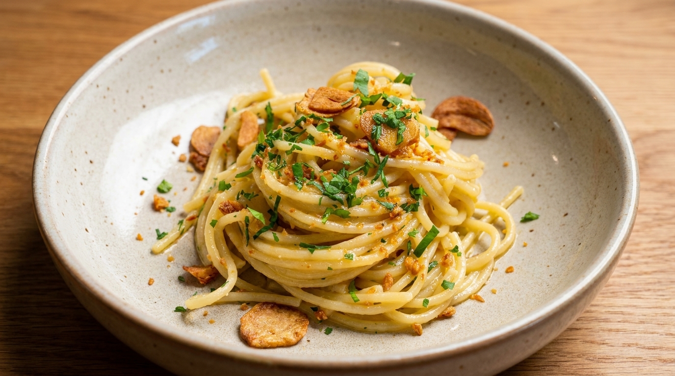 Garlic Olive Oil Spaghetti (Aglio e Olio)
