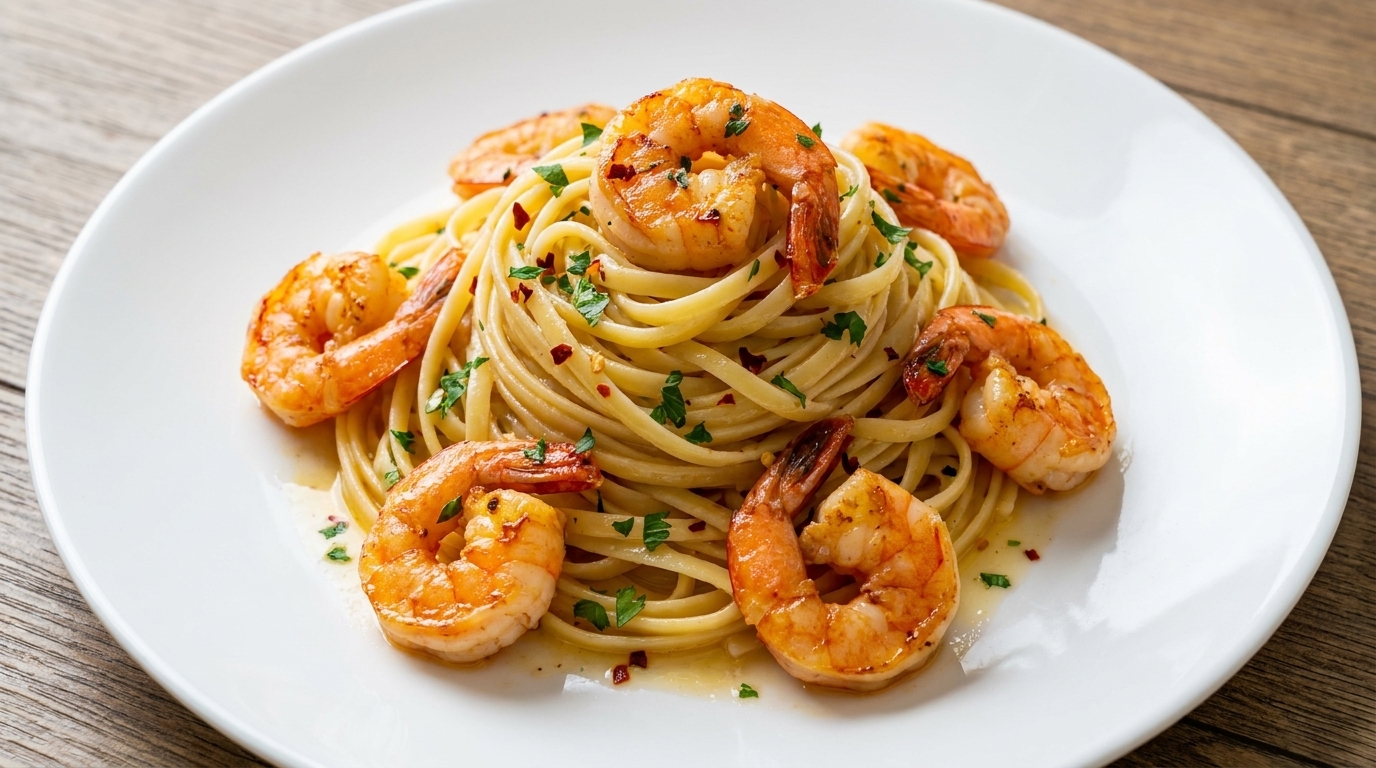 Garlic Butter Shrimp Scampi Pasta