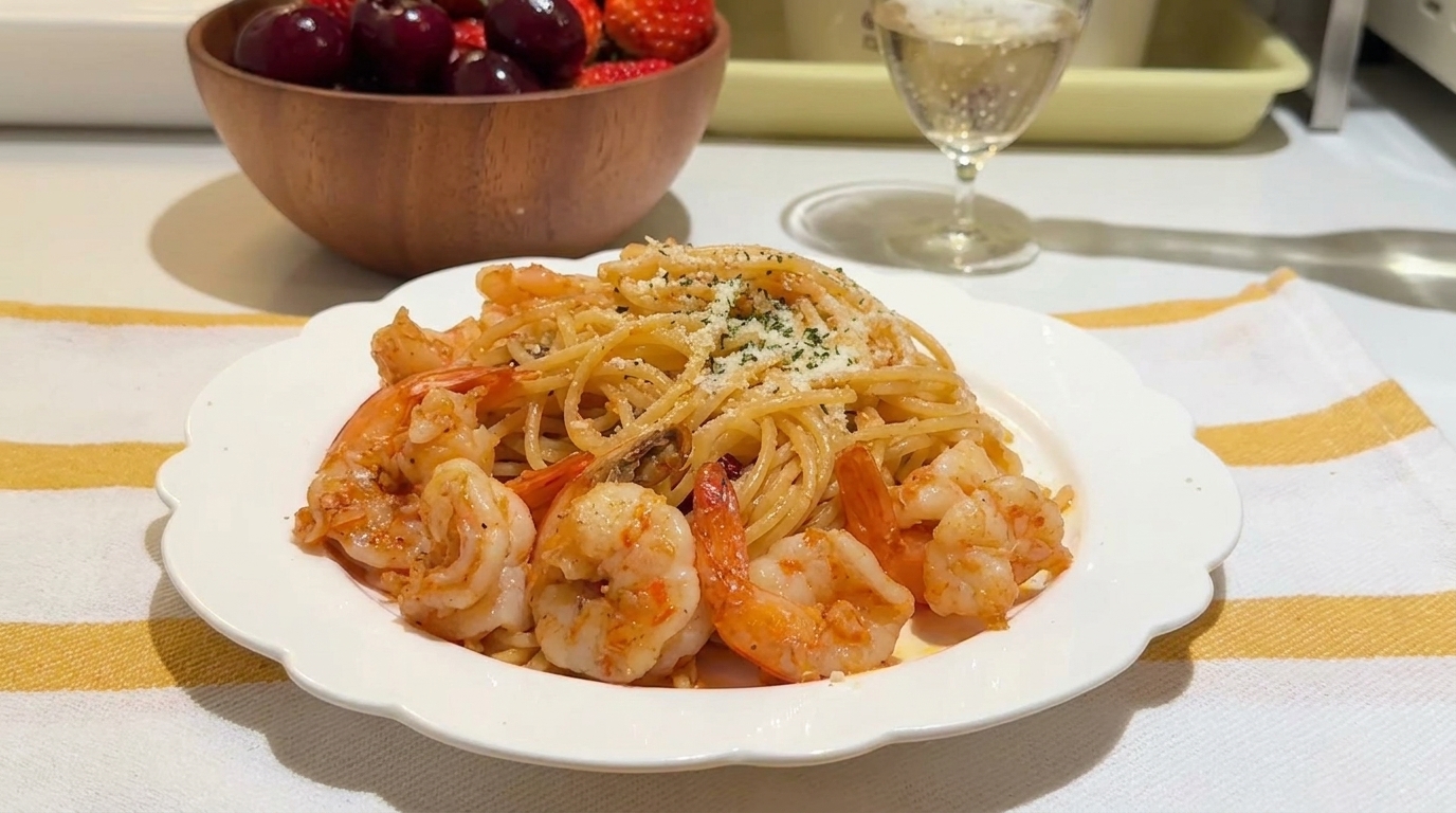 Spicy Garlic Butter Shrimp Pasta (With Homemade Shrimp Oil)