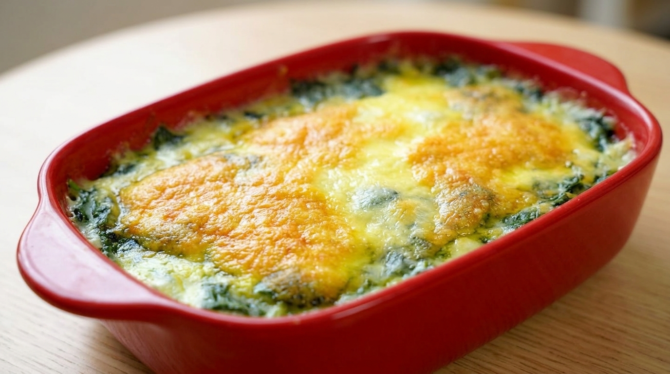 Creamy Baked Spinach with Mozzarella