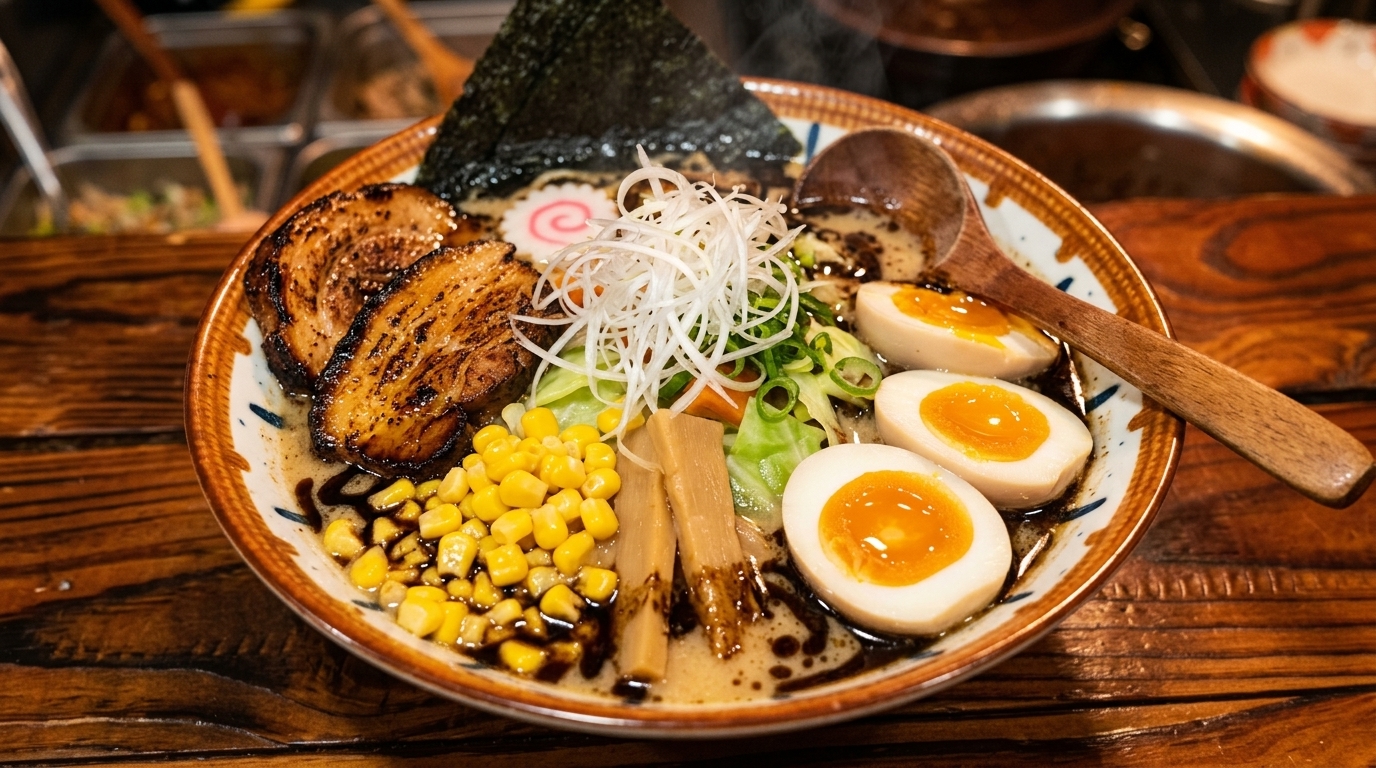 Black Garlic Oil Tonkotsu Ramen with Thick-Cut Chashu