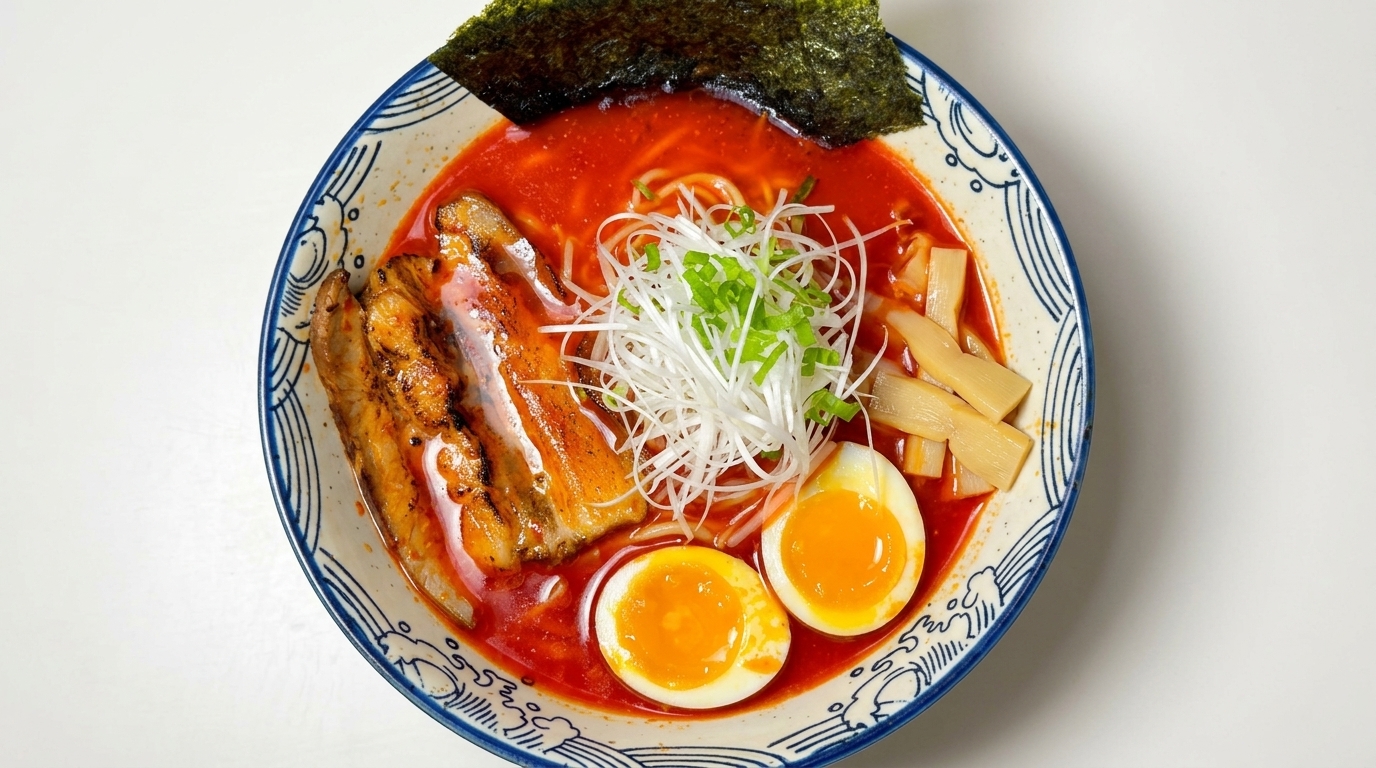 Japanese Hell Ramen (Spicy Tonkotsu Ramen)