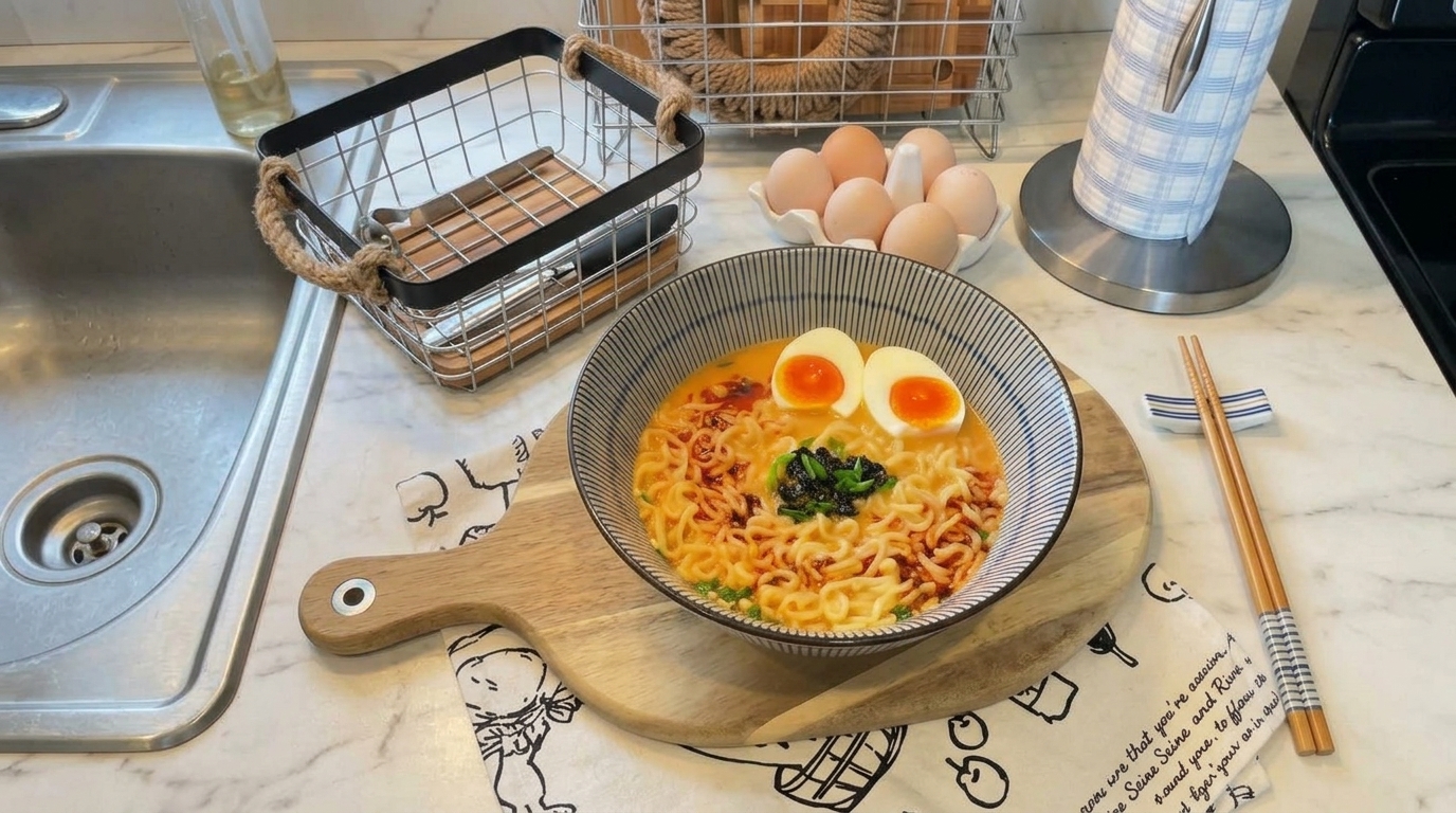 10-Minute Tonkotsu-Style Instant Ramen Upgrade