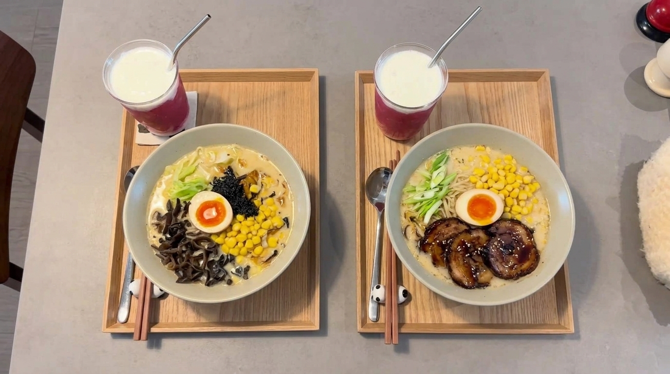 15-Minute Tonkotsu-Style Ramen & Yakult Char Siu