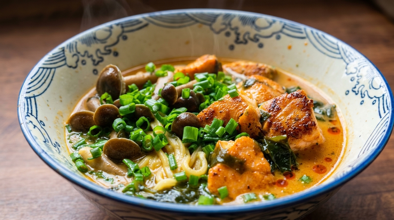 Spicy Miso Salmon Ramen