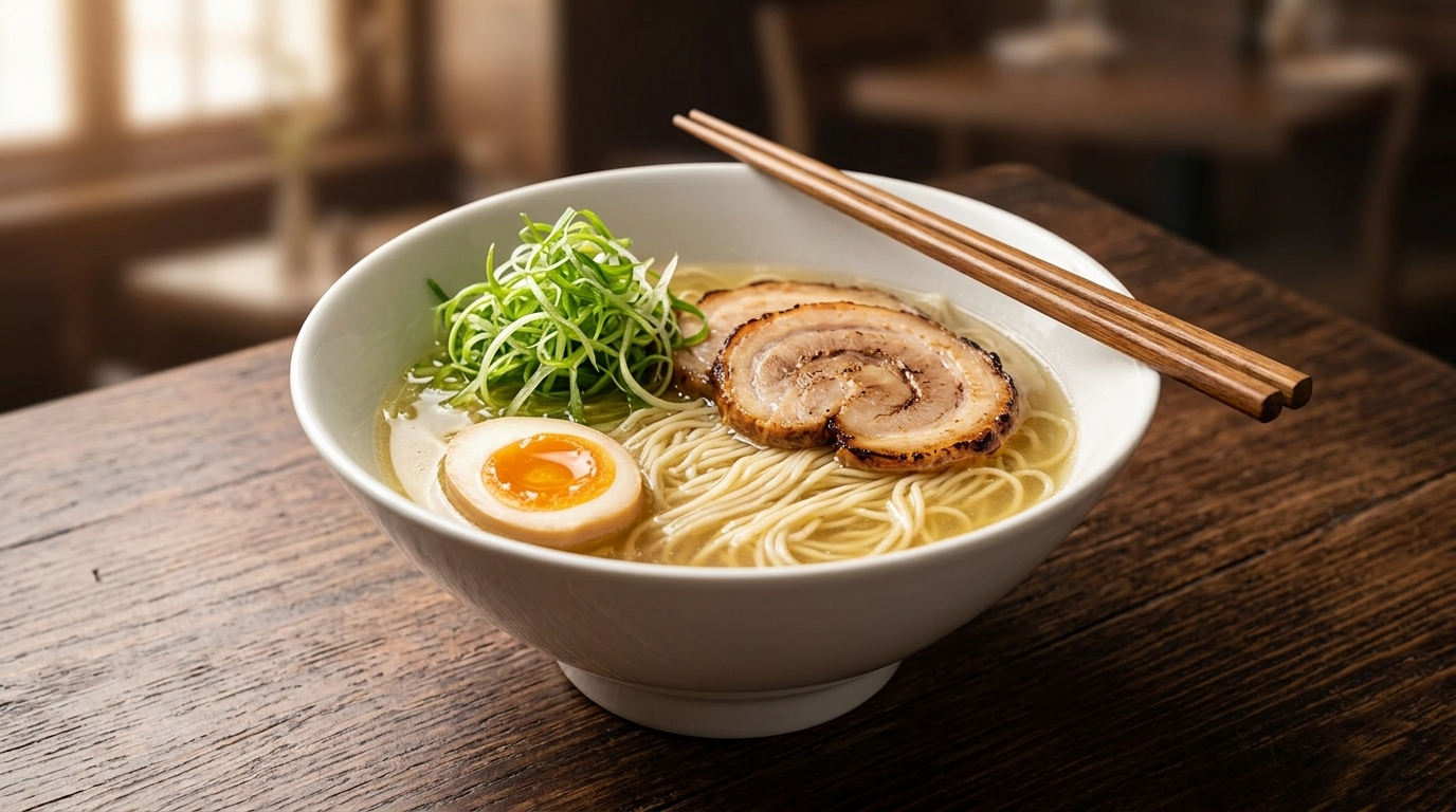 Crayon Shin-chan Style Shio Ramen (Salt-Flavored Ramen)