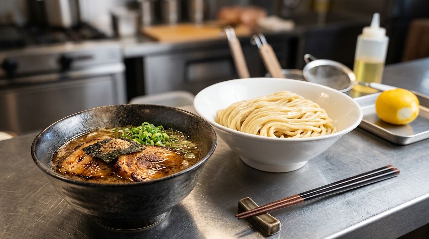 Thick Seafood Tsukemen (Japanese Dipping Noodles)