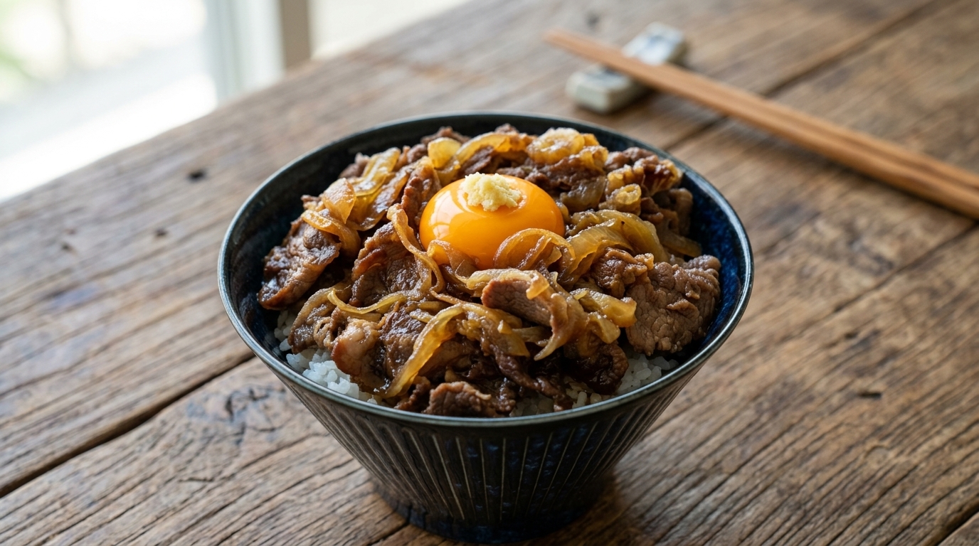 Classic Japanese Beef Bowl (Gyudon)