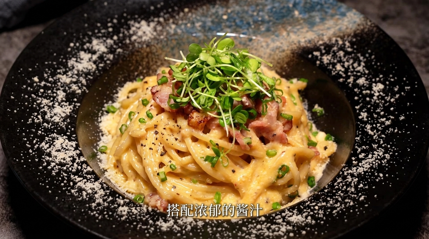 Creamy Spaghetti Carbonara with Crispy Bacon