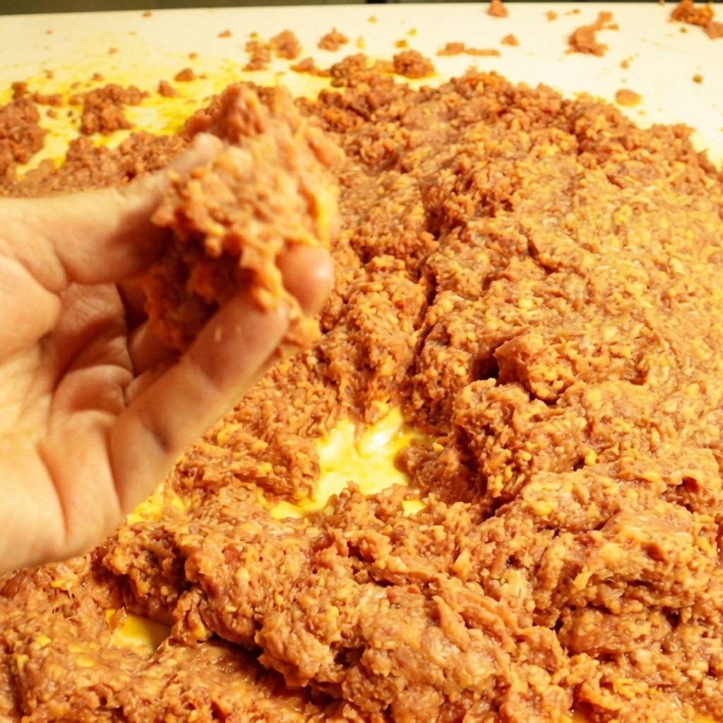 A sloppy joe sandwich topped with melting cheese and sliced pickles.