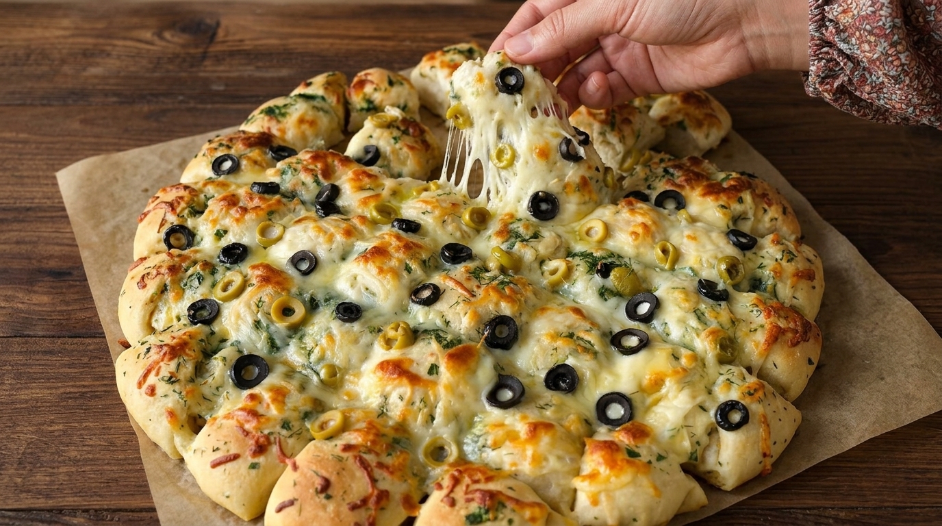 Homemade Pull-Apart Garlic Cheese Pizza