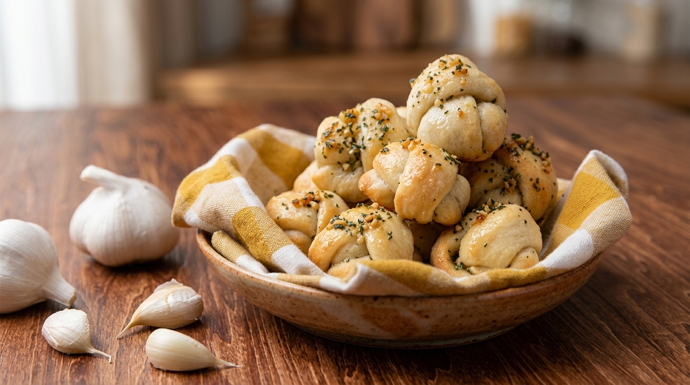 Homemade Mini Garlic Pizza Knots