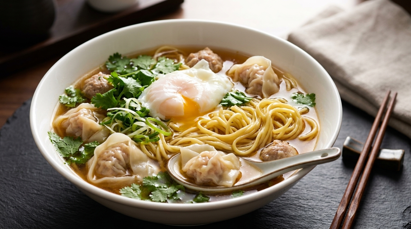 Easy Wonton Noodle Soup with Instant Noodles