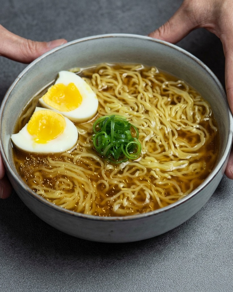 A small spoonful of granulated chicken seasoning being sprinkled into the liquid base in a pot.