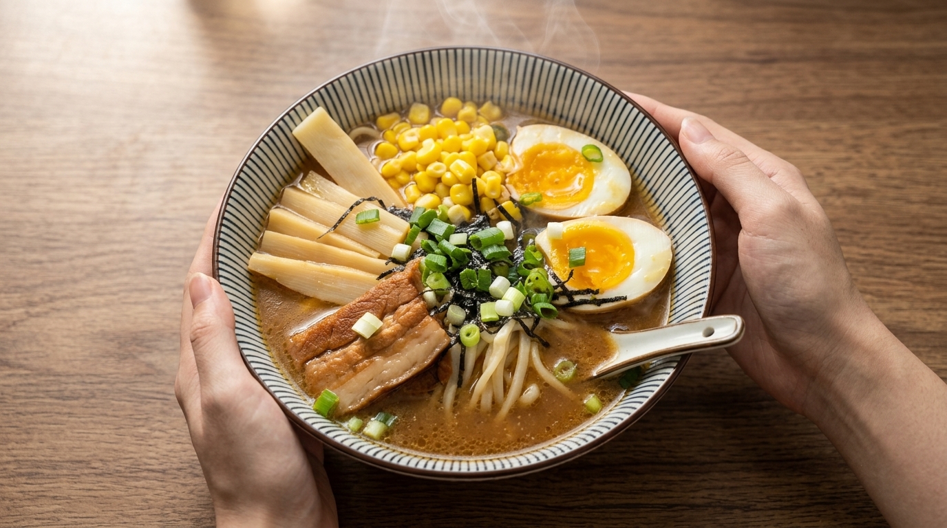 Authentic Miso Ramen with Chashu and Soft-Boiled Egg