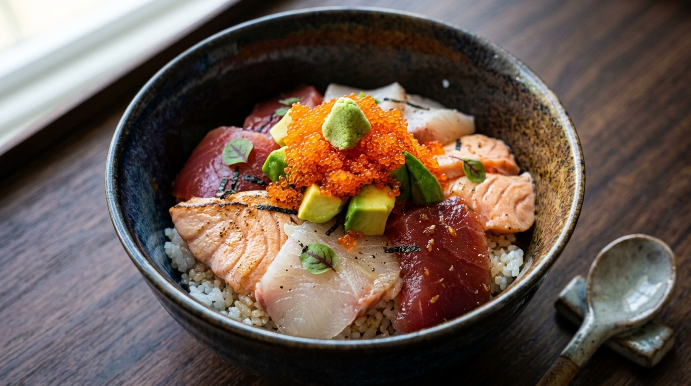 Restaurant-Style Japanese Seafood Donburi (Kaisendon)
