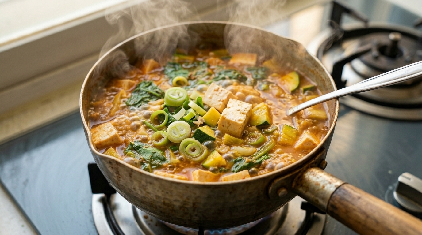 Authentic Korean Soybean Paste Stew (Doenjang Jjigae)