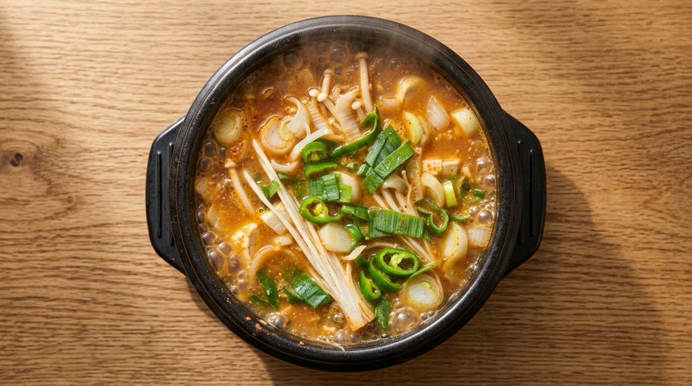 Authentic Korean BBQ-Style Soybean Paste Stew (Doenjang Jjigae)