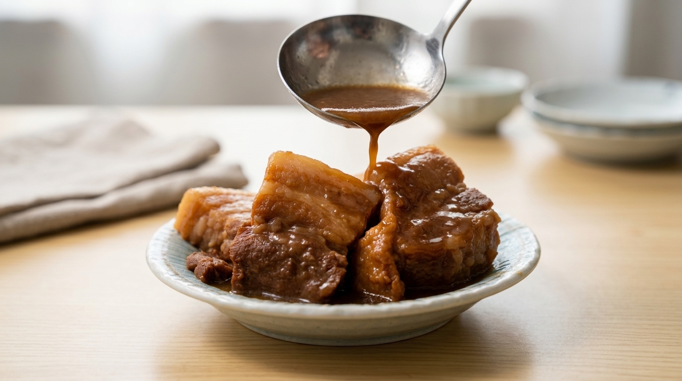 Japanese Miso Stewed Pork Belly (Buta no Kakuni)