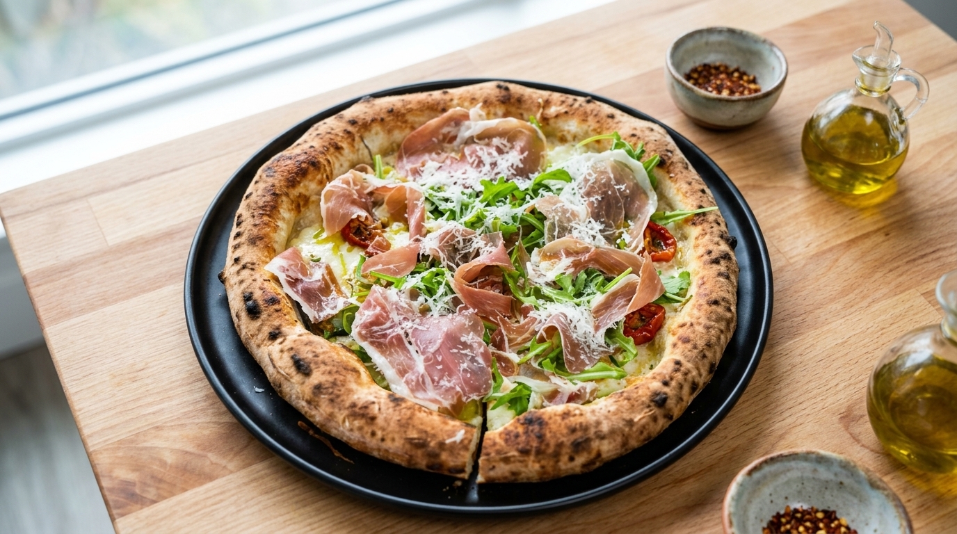 Prosciutto and Arugula Pizza