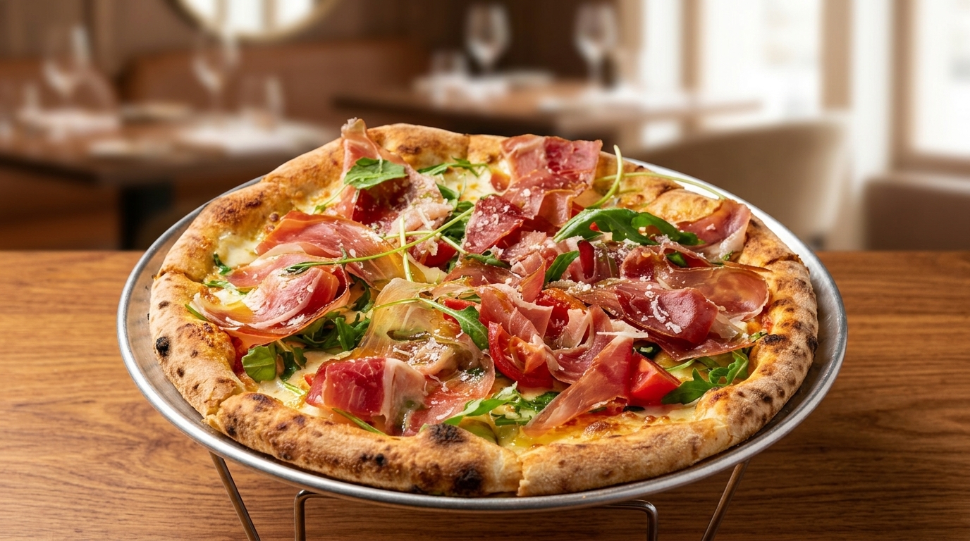 Classic Italian Parma Ham and Arugula Pizza