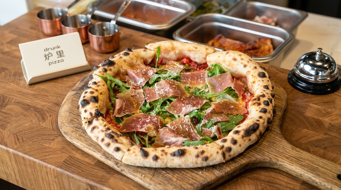 Prosciutto and Arugula Wood-Fired Pizza