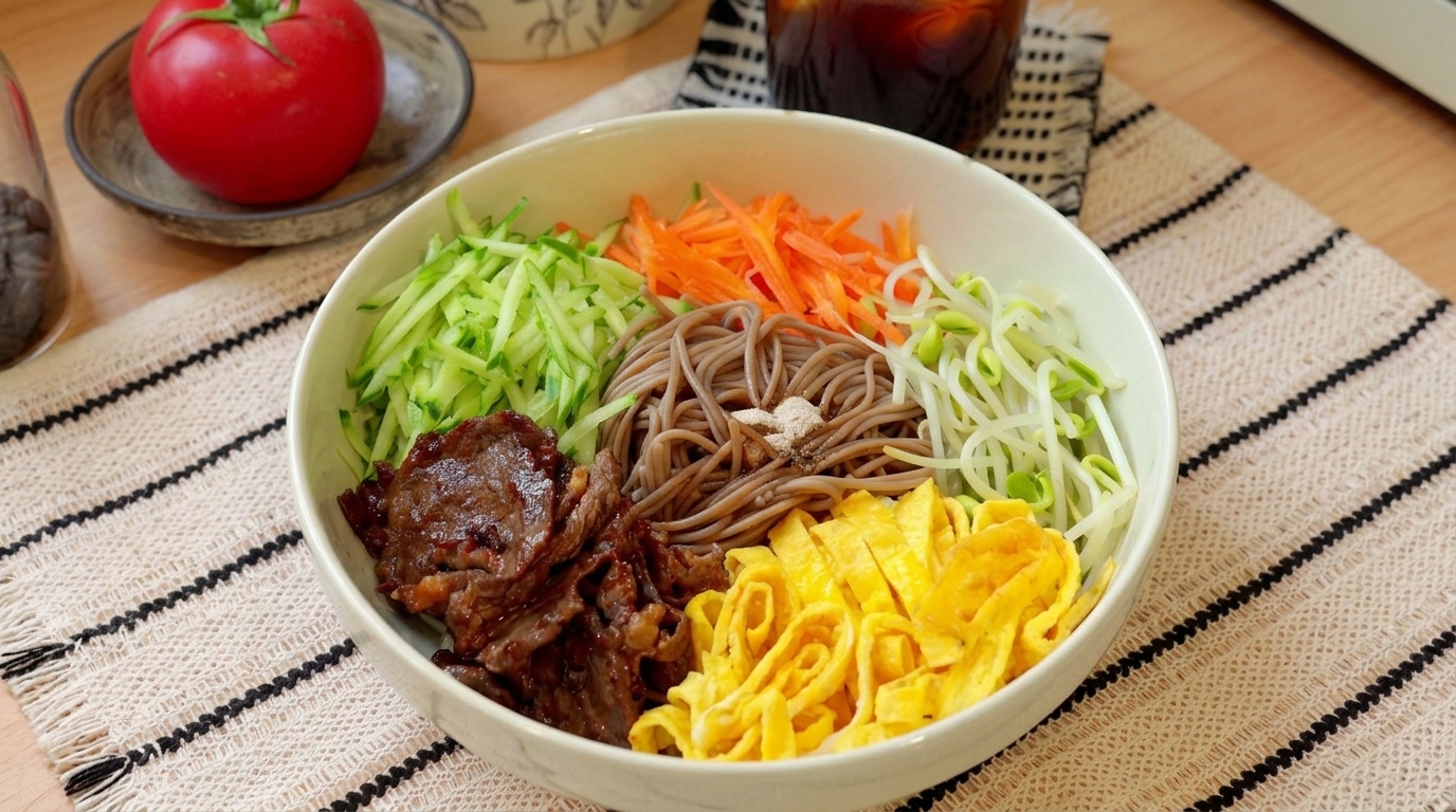 Low-Calorie Yuzu Ponzu Beef Soba Noodles