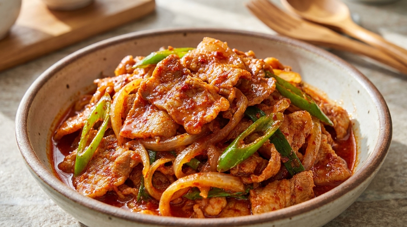 Spicy Korean Stir-Fried Pork Belly (Jeyuk Bokkeum)