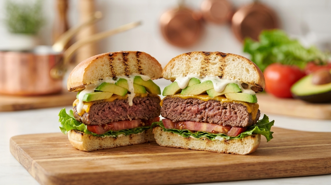 Classic Avocado Cheeseburger