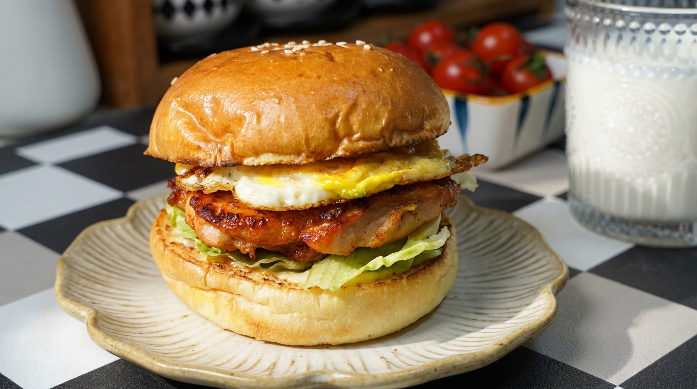 Homemade Orleans-Style Chicken Burger