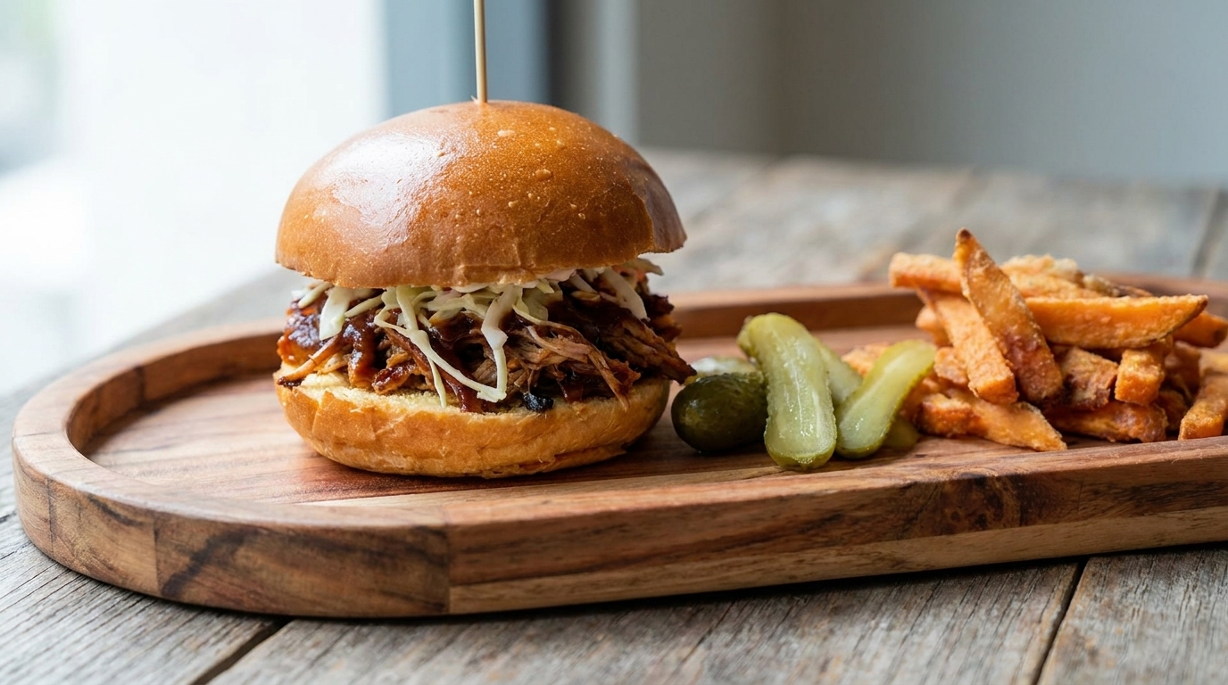 Smoked Pulled Pork Burger