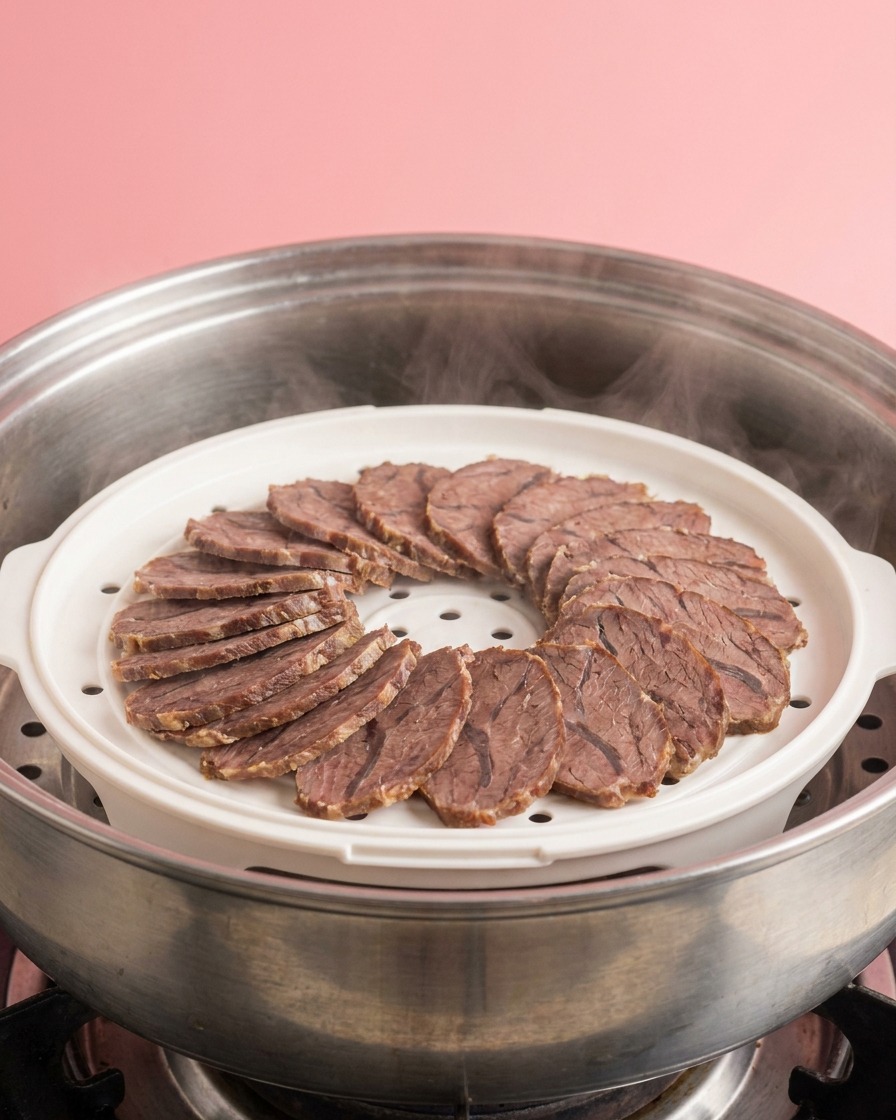 Clear cooking oil being poured into a hot, empty black wok.