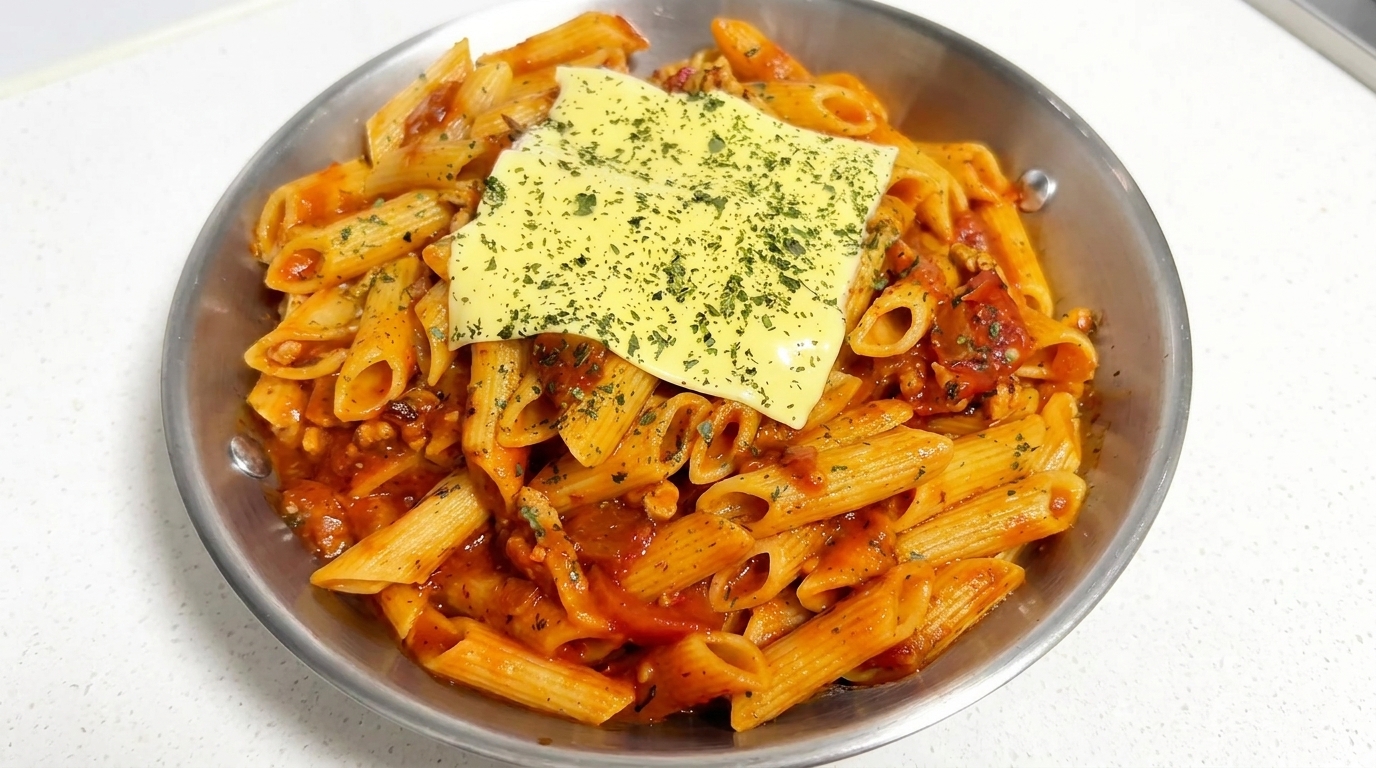 Classic Tomato Meat Sauce Macaroni with Cheese