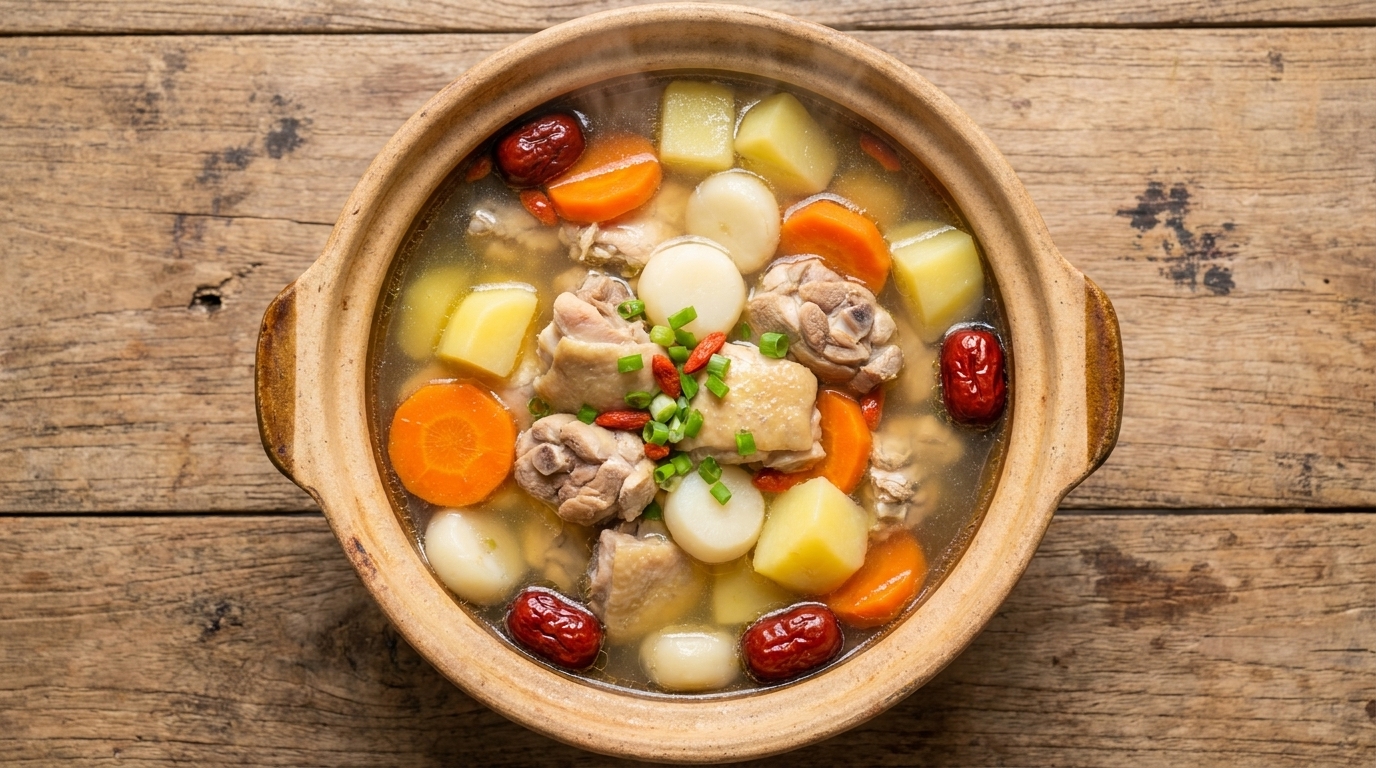 Nutritious Clear Stewed Chicken Soup