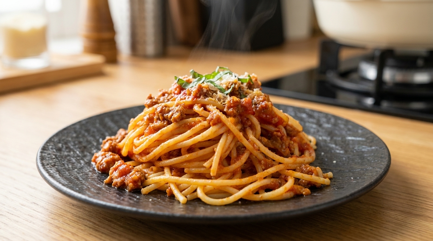 Classic Tomato Meat Sauce Pasta (Spaghetti Bolognese)