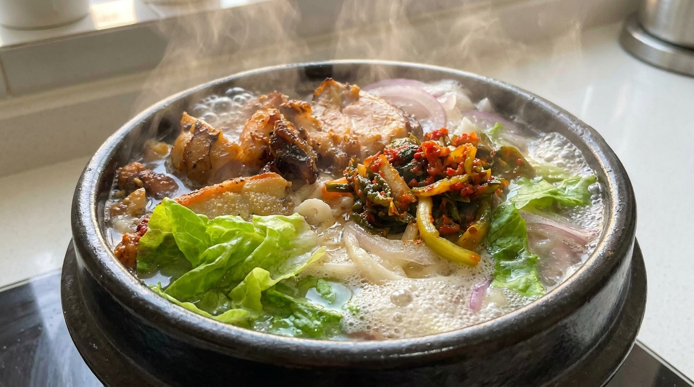 Simple Air-Fried Chicken Noodle Soup