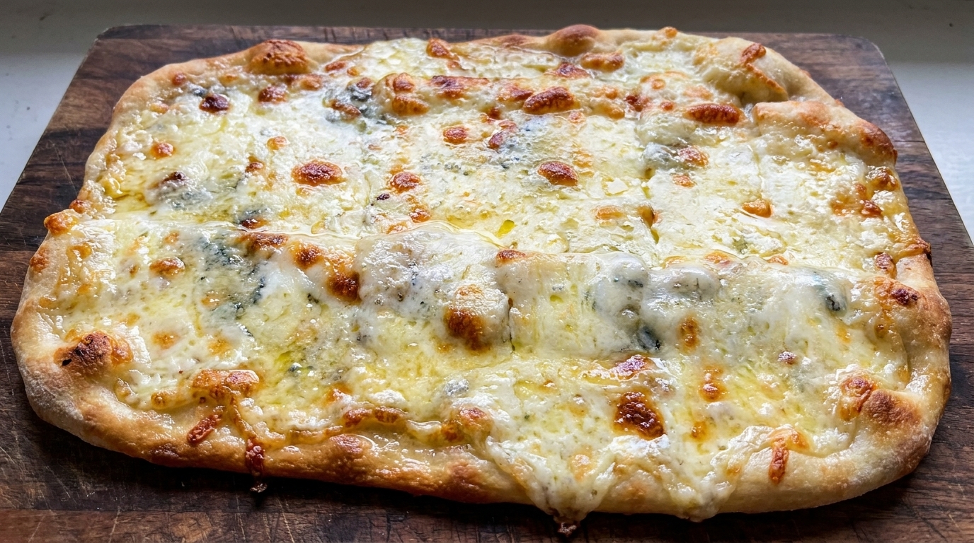 Homemade Quattro Formaggi Pizza