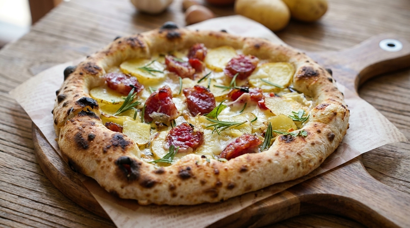 Rosemary Potato and Chinese Sausage Pizza