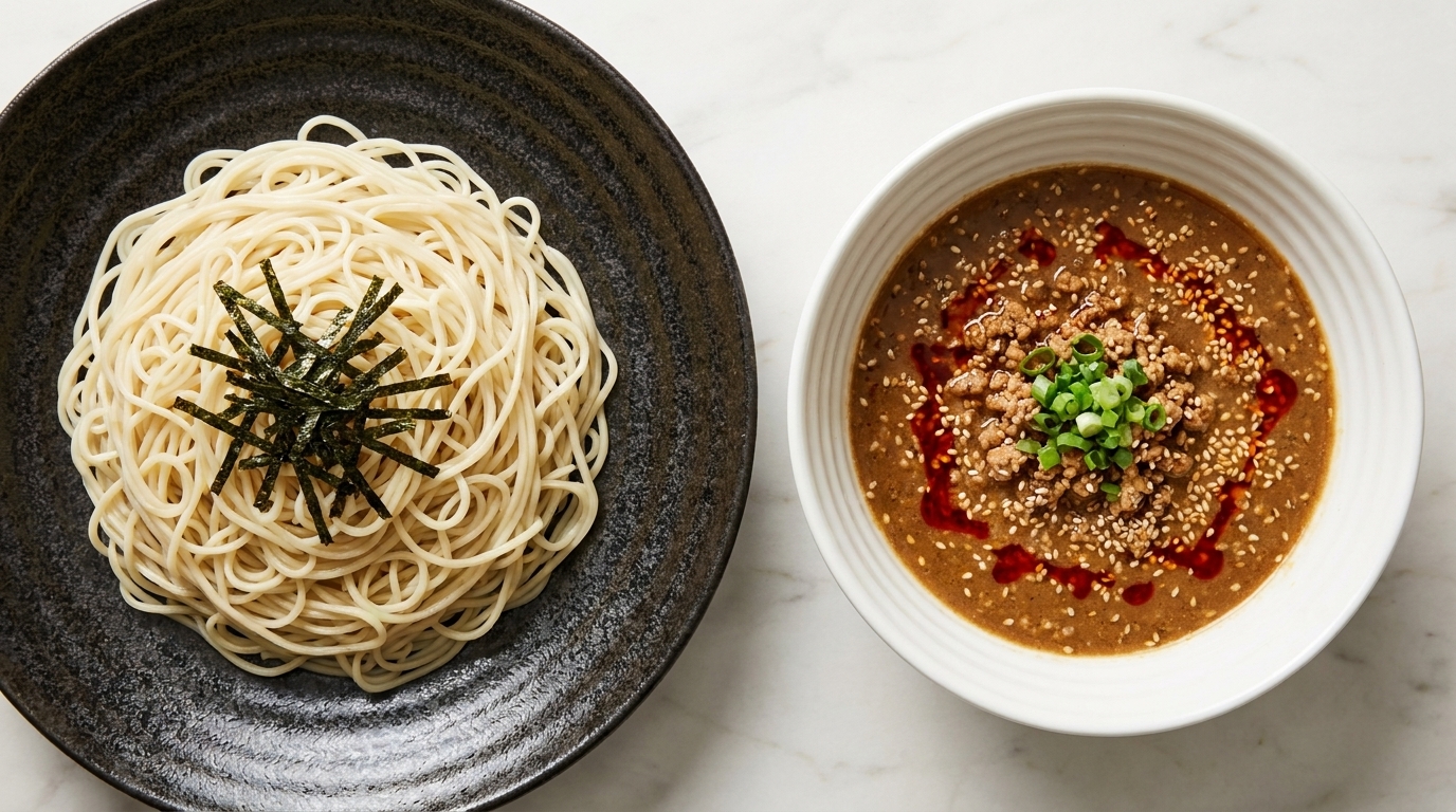 Miso Soy Milk Dan Dan Dipping Noodles (Tsukemen)