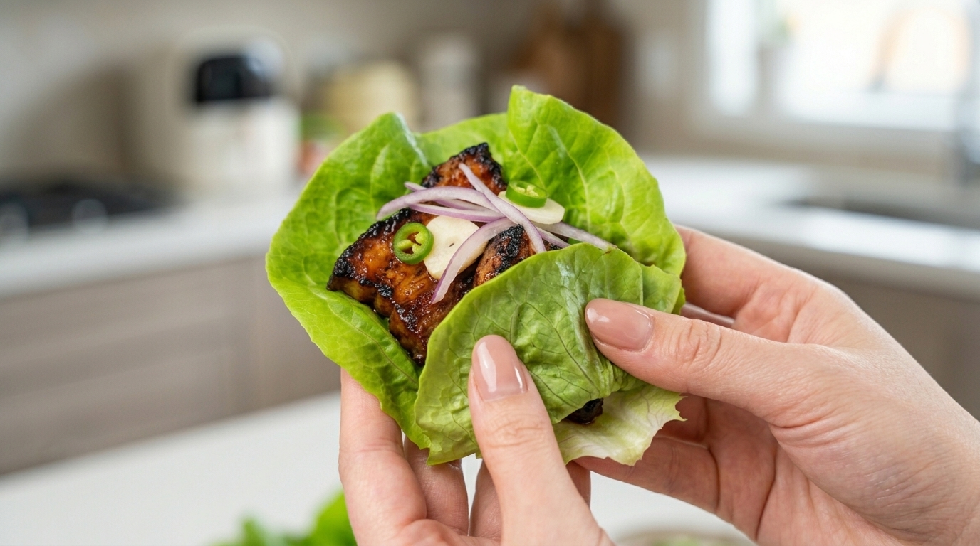 Crispy Air Fryer Korean Pork Belly (Ssam)