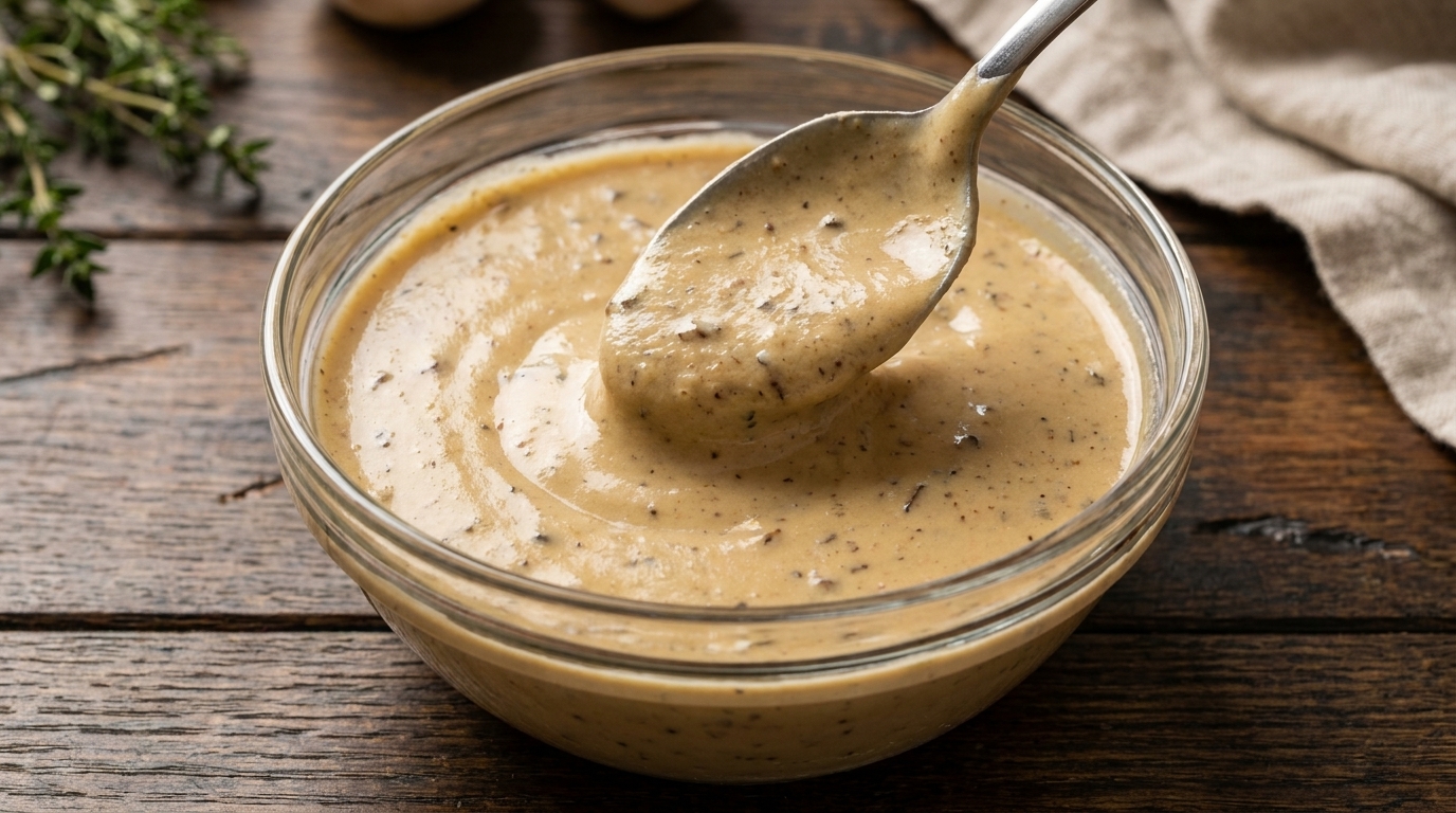 Velvety Blended Creamy Mushroom Sauce