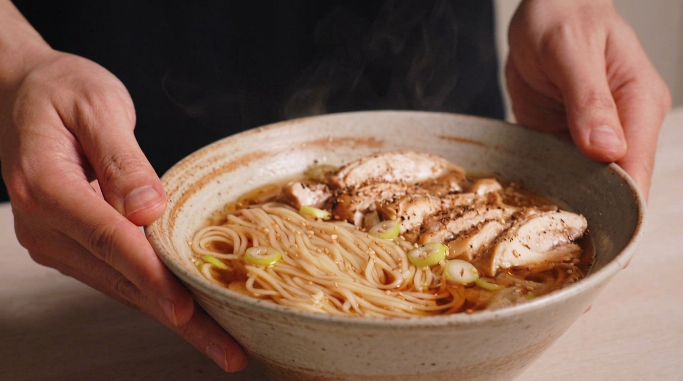 Japanese Shoyu Chicken Noodles (Soy Sauce Ramen Style)