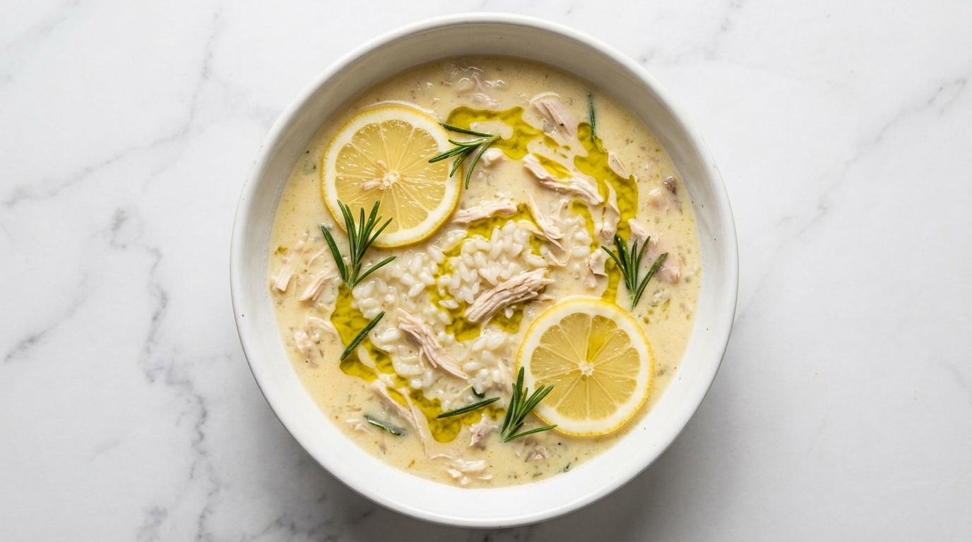 Classic Greek Avgolemono (Lemon Chicken Soup)