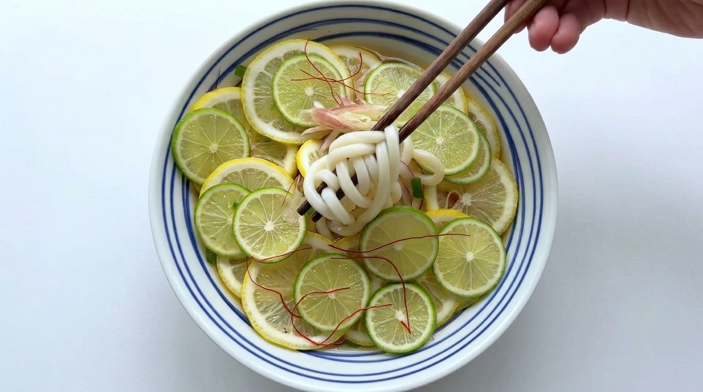 Refreshing Lemon Udon Noodles with Yuzu Vinaigrette